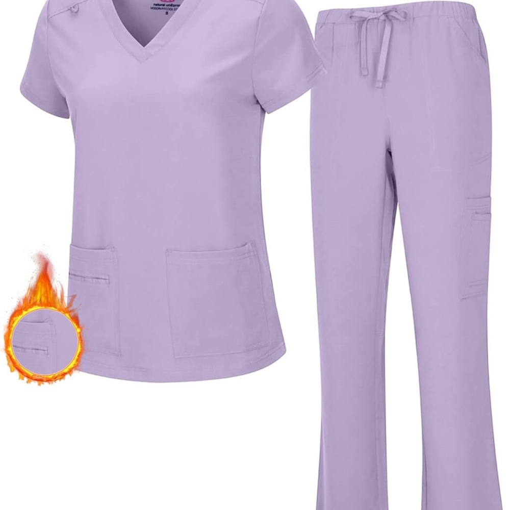 Lavender Women's Scrub Set